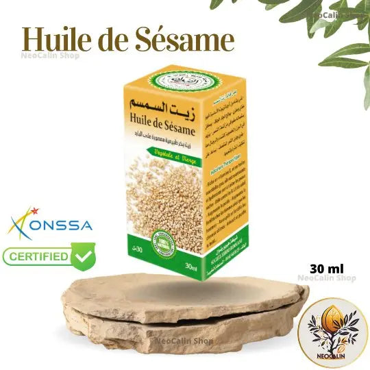 Huile de Sésame 30ml - Omega-9 - Omega-6 - Vitamine E - Sesamol - NeoCalin