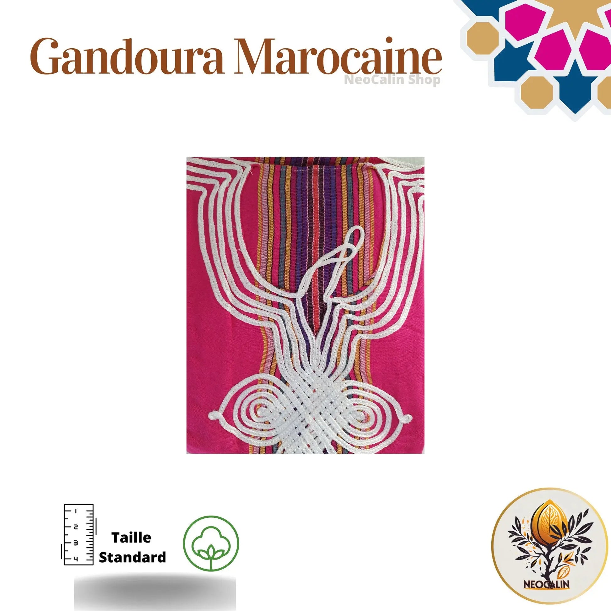 Kaftan Gandoura Marocaine caftan en Coton - NeoCalin