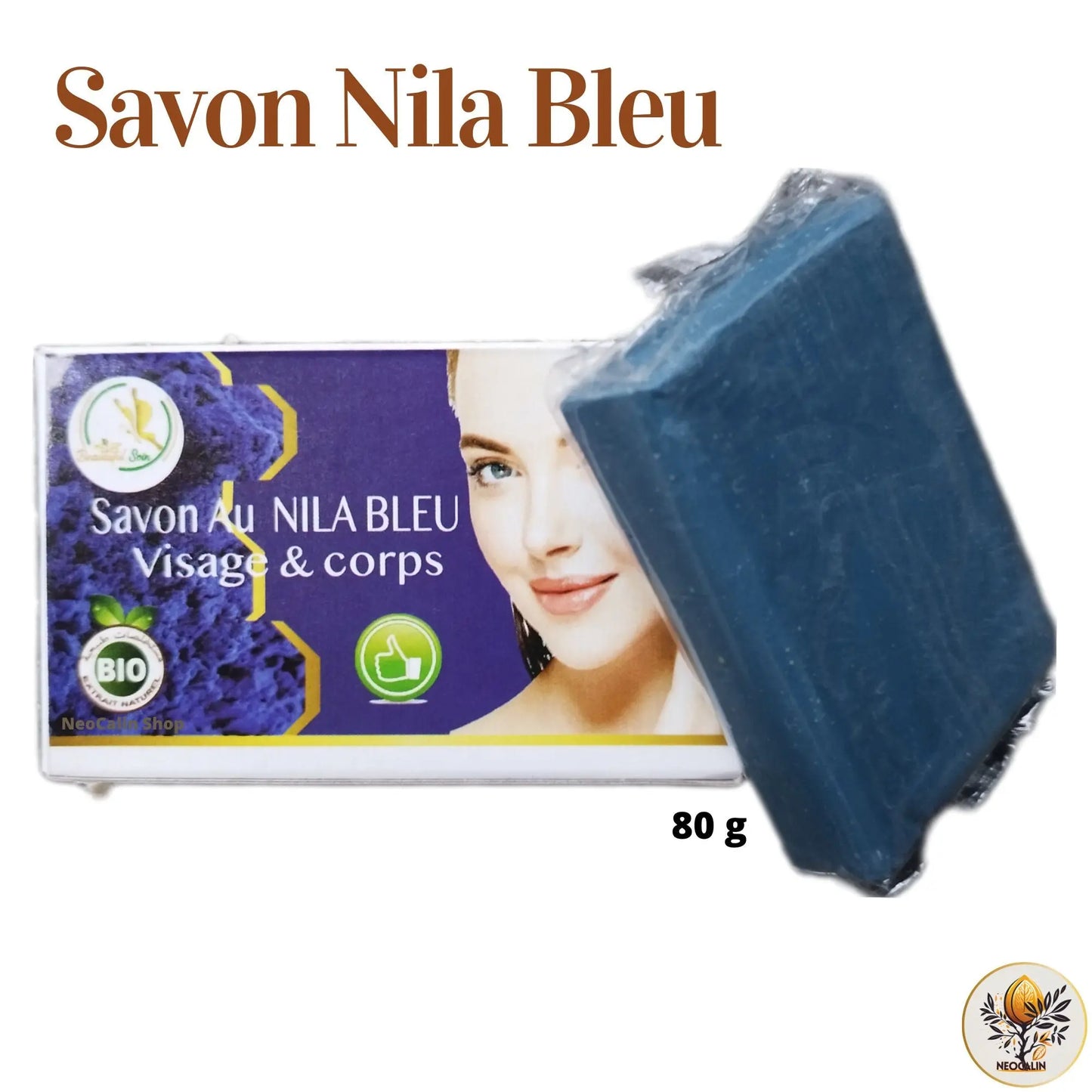 Savon Nila Bleu Qualité premium - Savon éclaircissant - Anti tâches - anti  acné - visage et corps