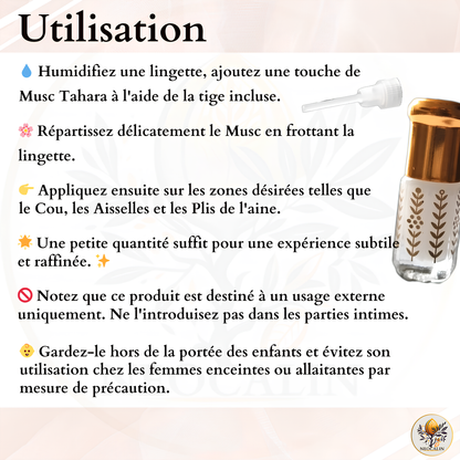 Musc Tahara Blanc NeoCalin 3ml - Purification Sublime avec Fraicheur Post-Menstruelle et Parfum Luxuriant - NeoCalin